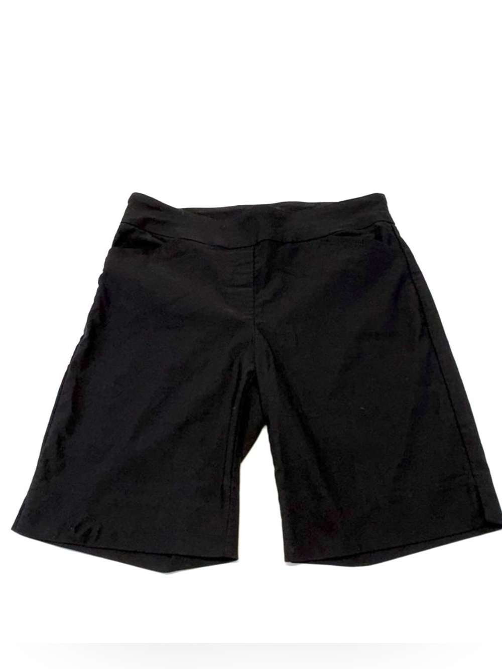 Hilary Radley Black Pull-On Stretch Bermuda Shorts - Size 8